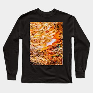 Funky orange abstract Long Sleeve T-Shirt